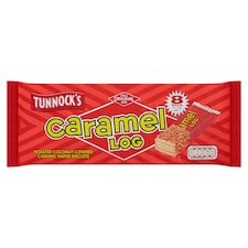 Tunnocks Caramel Log Wafer Biscuits Multipack, 8 Pack 263g