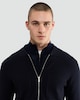 image 1 of The F&F Edit Knitted Pocket Front Zip Up Collared Jacket in Navy