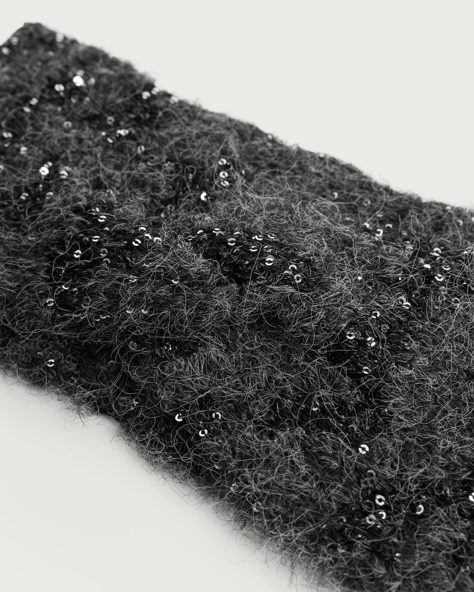image 1 of F&F Embellished Knitted Headband in Grey