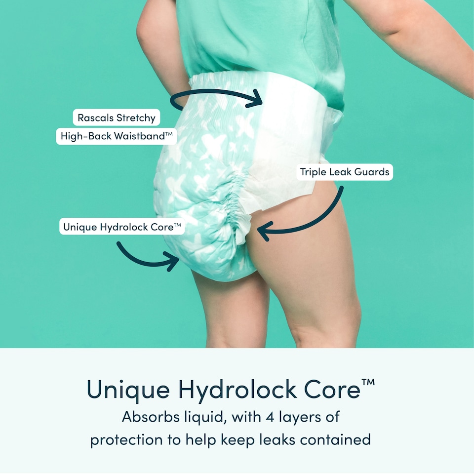 image 1 of Rascals Premium Nappies, Size 1 | 54 Pack