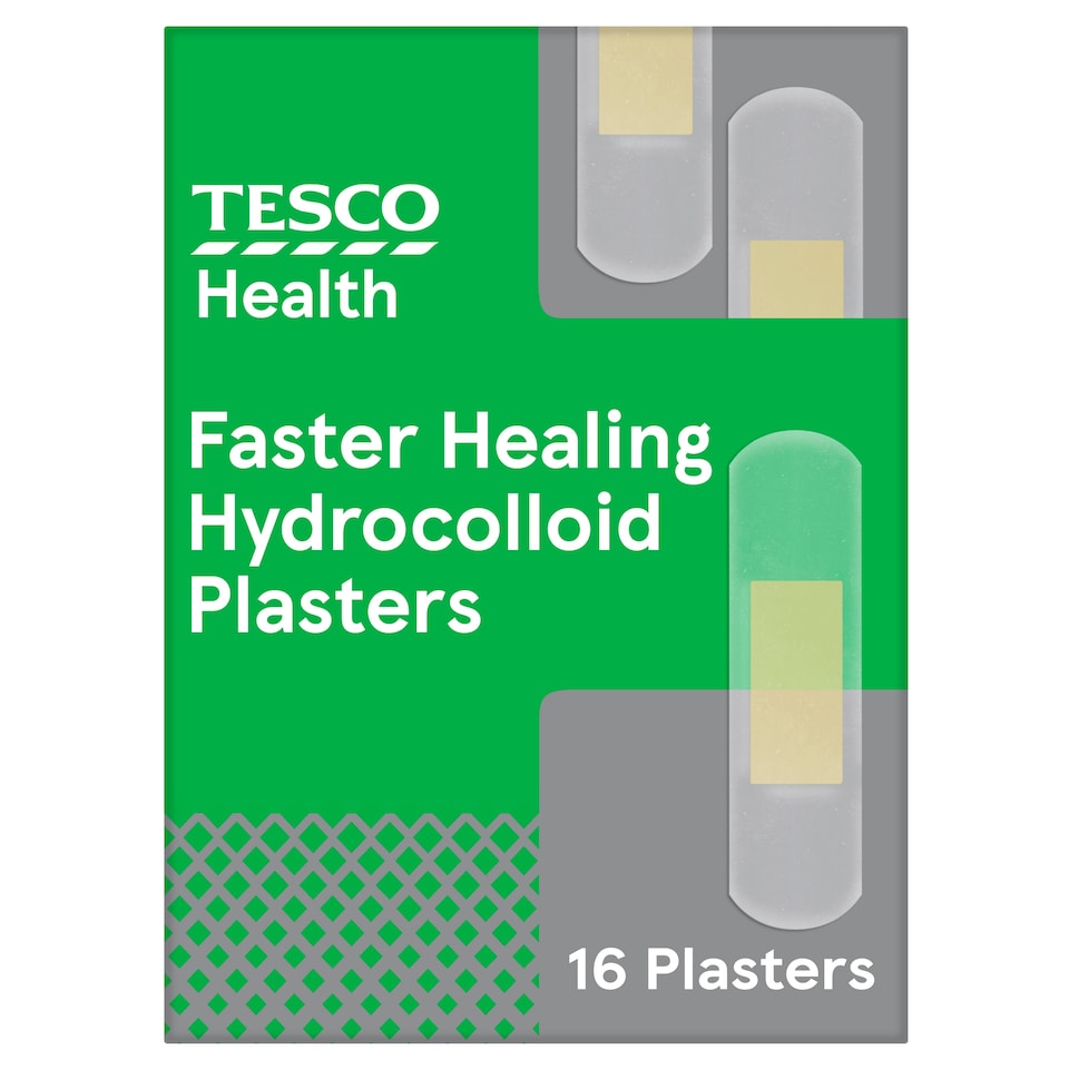 Tesco Health Faster Healing Hydrocolloid Plasters 16s