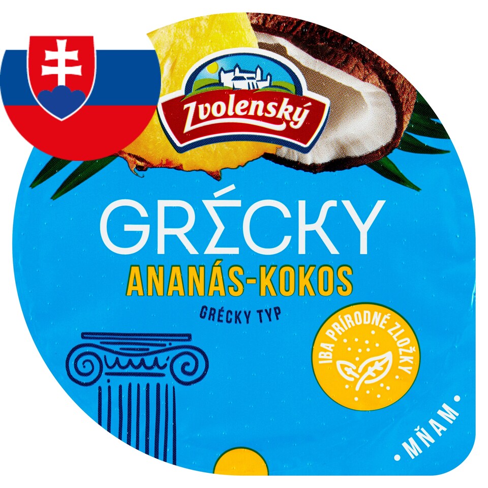 Zvolenský Jogurt grécky typ ananás-kokos 125 g
