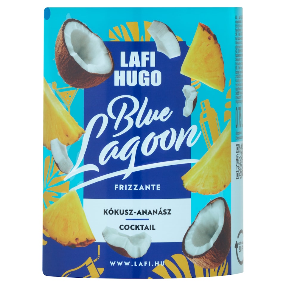 image 1 of Lafi Hugo Blue Lagoon Coconut-Pineapple Flavored Carbonated Wine-Based Cocktail 7% 0,75 l