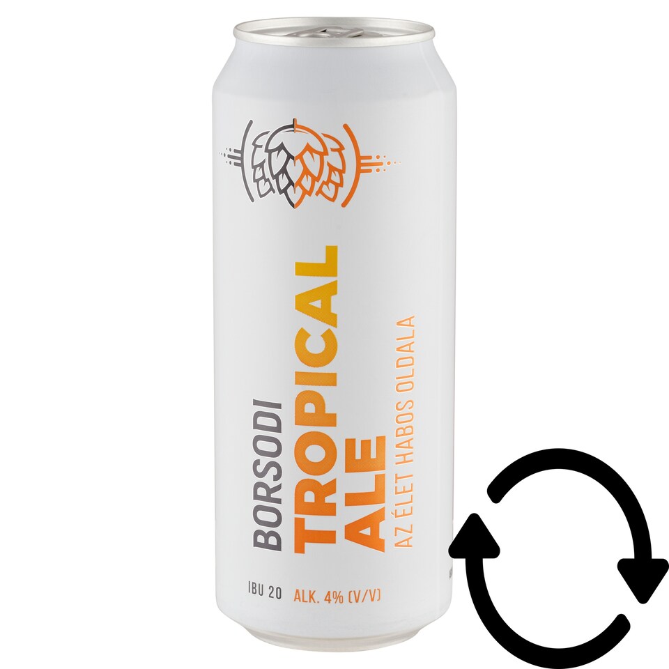 Borsodi Tropical ale szűretlen felsőerjesztésű sörkülönlegesség 4% 0,5 l