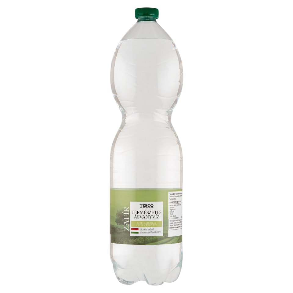Tesco Zafír szén-dioxiddal enyhén dúsított természetes ásványvíz 1,5 l