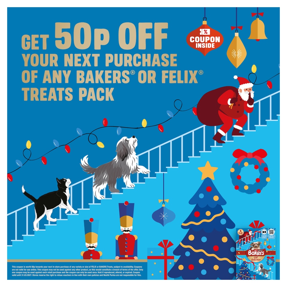 image 1 of Bakers Christmas Dog Treats Selection Box 458g