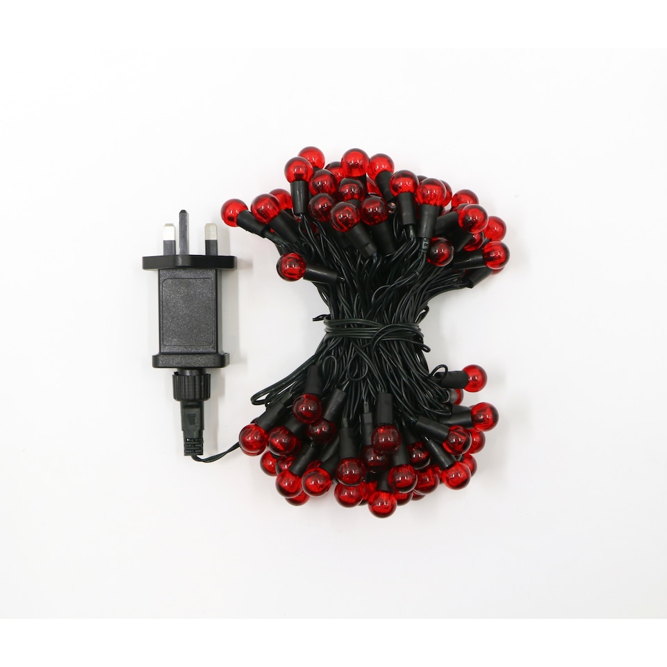 image 1 of Tesco 100 Red Berry LED Christmas Lights