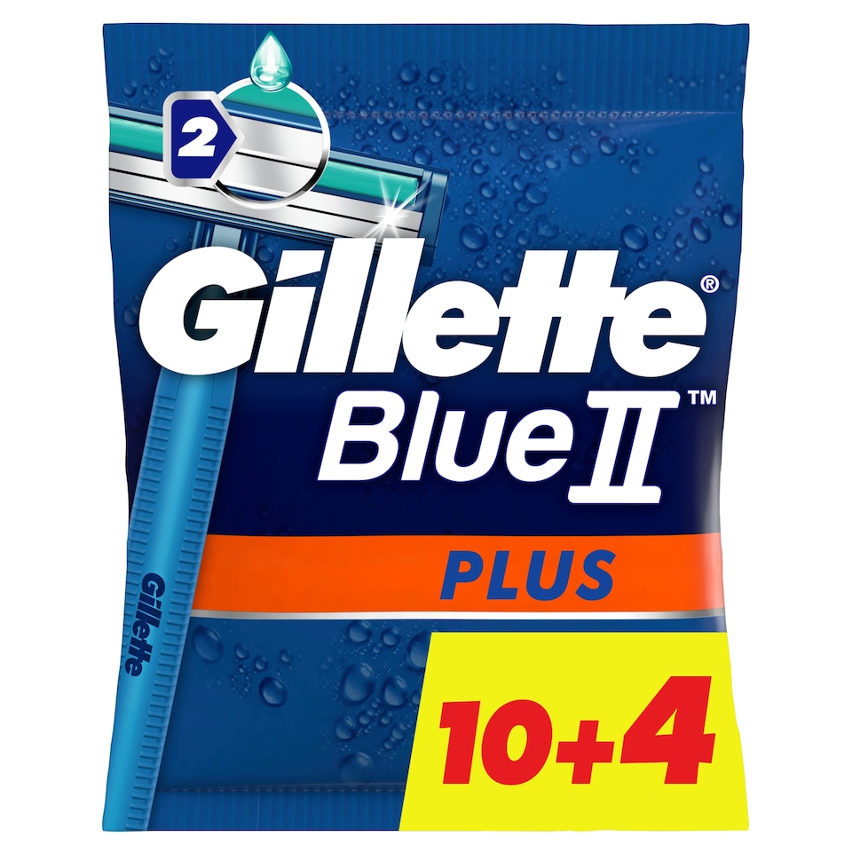 image 1 of Gillette BlueII Plus Men's Disposable Razors x14