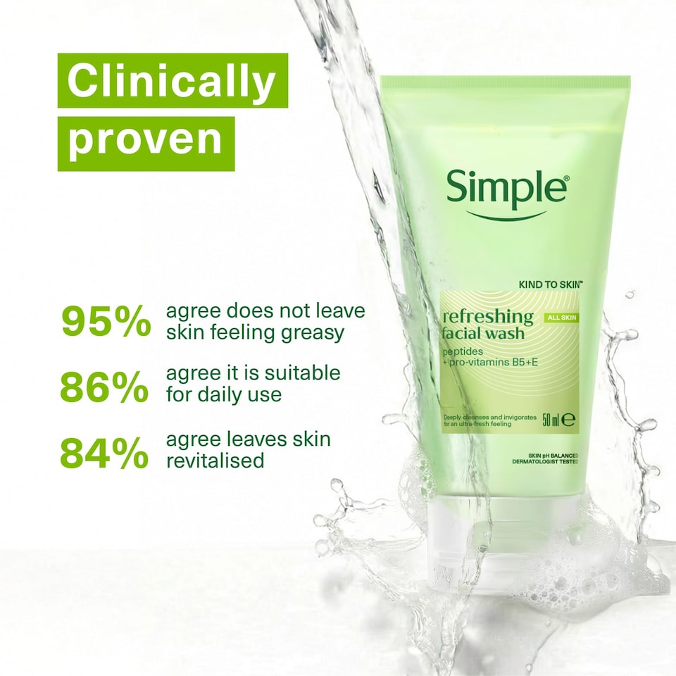 image 1 of Simple Kind To Skin Refreshing Face Wash Gel 150Ml