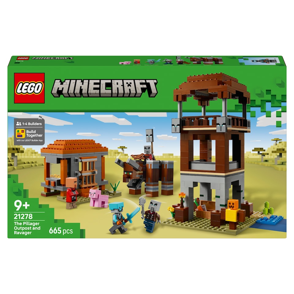 obrázok 1 z LEGO Minecraft 21278 Základňa plieniteľov a Ničiteľ