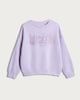 image 4 of Wicked Cotton Rich Embellished Slogan Sweatshirt in Lilac