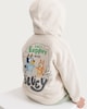 image 3 of Bluey Cotton Rich Let's Explore Zip Up Oversized Fit Hoodie in Cream