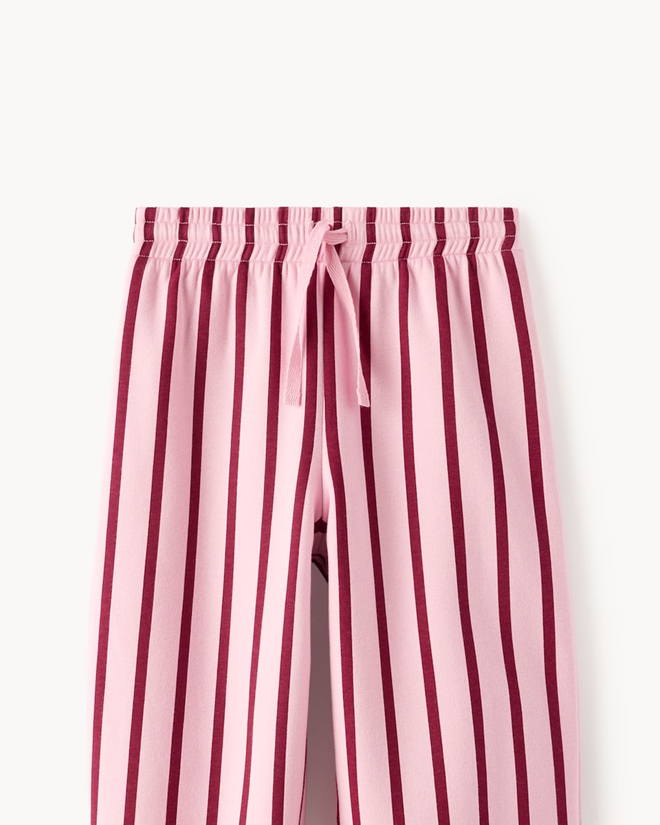 image 1 of F&F Girls Cotton Rich Cherry Sweatshirt and Joggers Set in Multi Pink