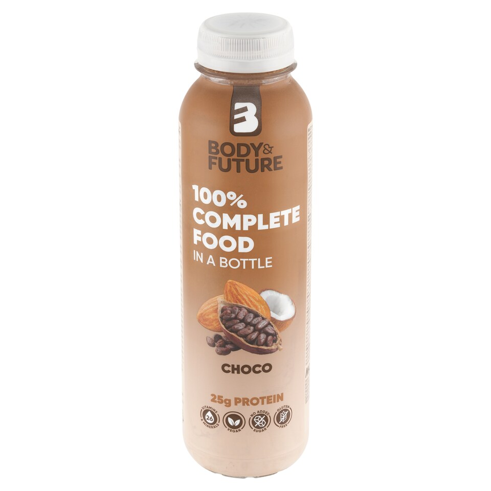 image 1 of Body&Future Plant-Based Drink with Soy, Almond and Oats, Chocolate Flavour 400 ml