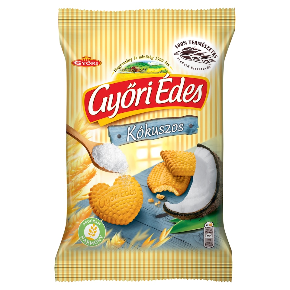 Győri Édes Coconut, Honey, Crumbly Biscuits 150 g