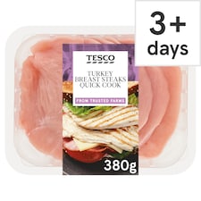 Tesco British Turkey Breast Steaks 380G