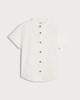 image 4 of F&F Boys Pure Cotton Grandad Collar Shirt in White