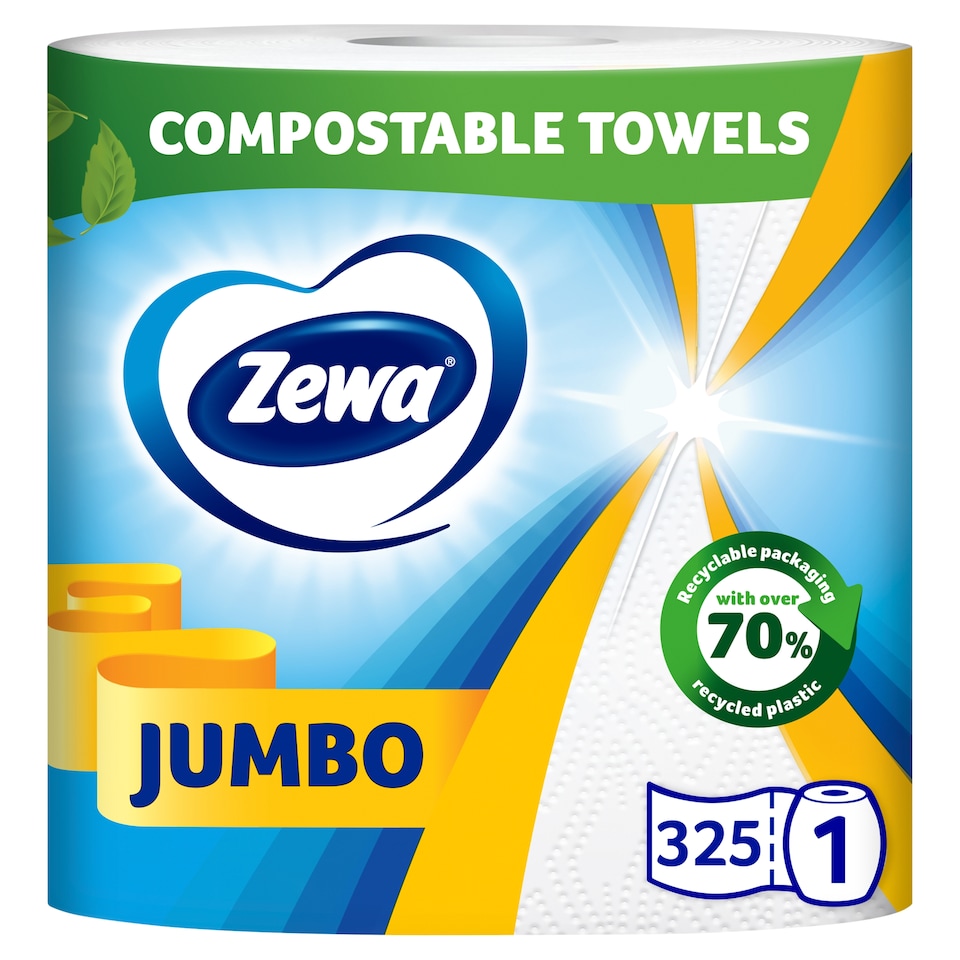 Zewa Jumbo háztartási papírtörlő 2 rétegű 1 tekercs 1. kép