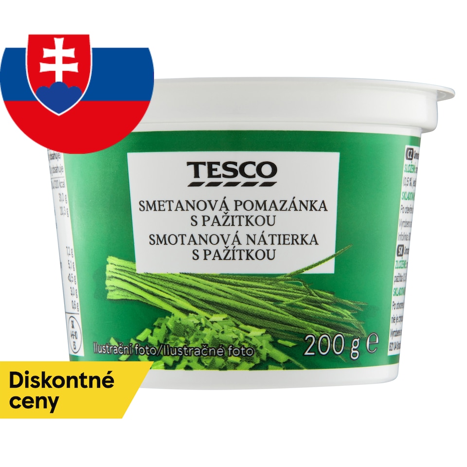 Tesco Smotanová nátierka s pažítkou 200 g