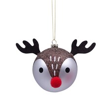 TESCO REINDEER HEAD BAUBLE