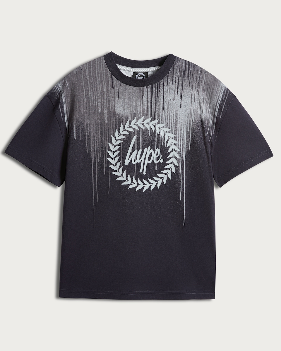 image 1 of Hype Pure Cotton Drip Logo T-Shirt in Blue