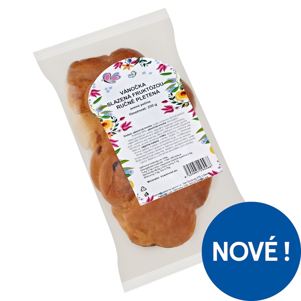 Vánočka slazená fruktózou 230g