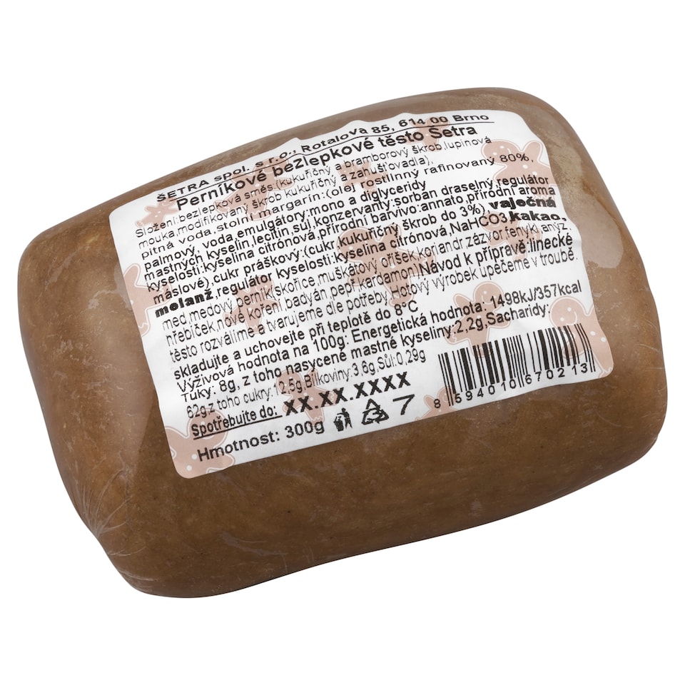 Šetra Perníkové bezlepkové těsto 300g