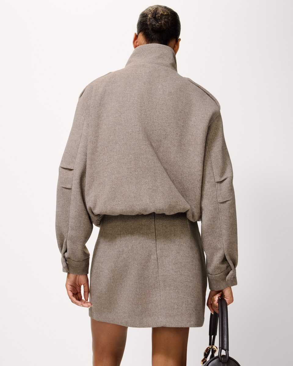 image 1 of F&F Brushed Mini Skirt in Camel