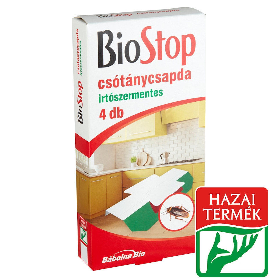 BioStop irtószermentes csótánycsapda 4 db