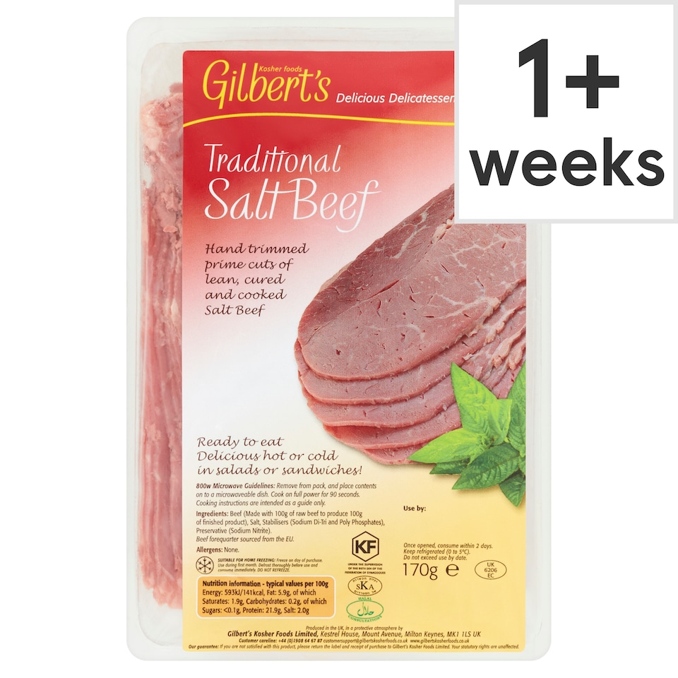 Gilbert's Traditional Salt Beef 170g