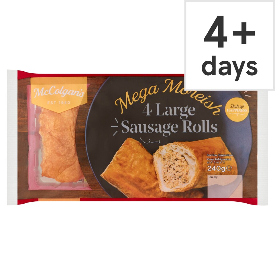 Mccolgans 4 Large Sausage Rolls 240G