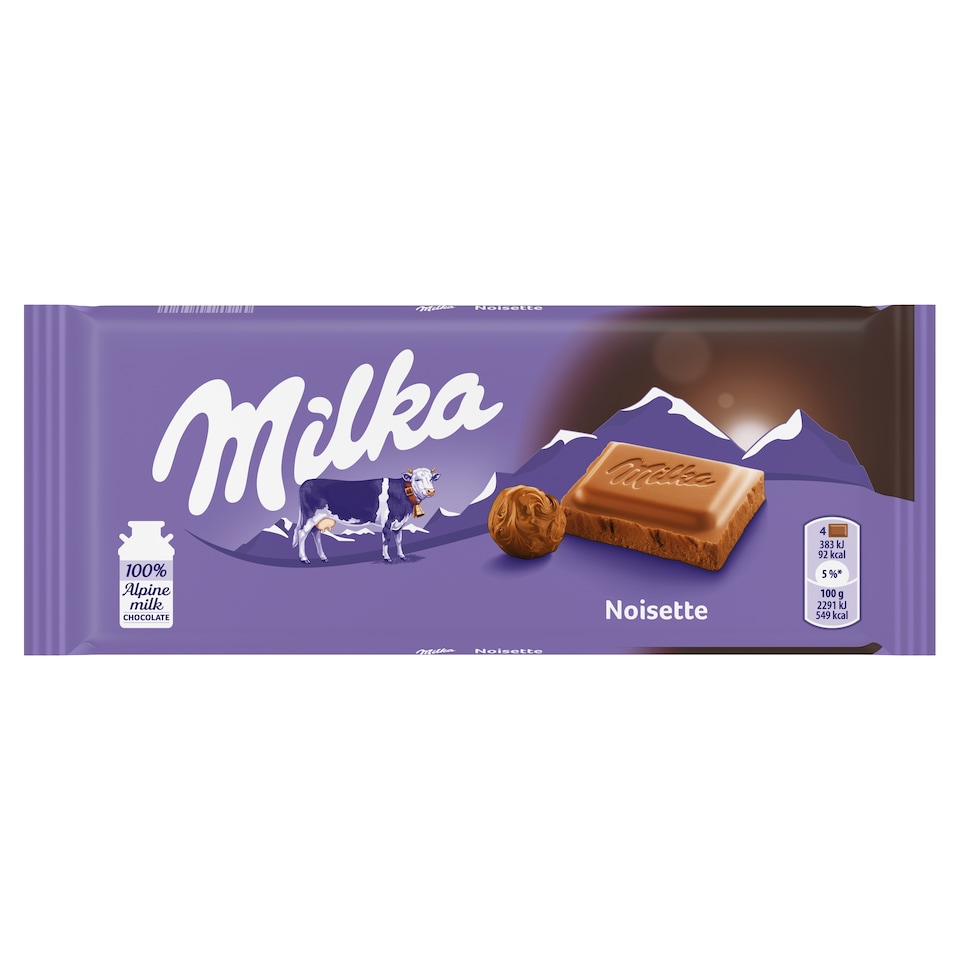 Milka Noisette Milk Chocolate Bar 100G