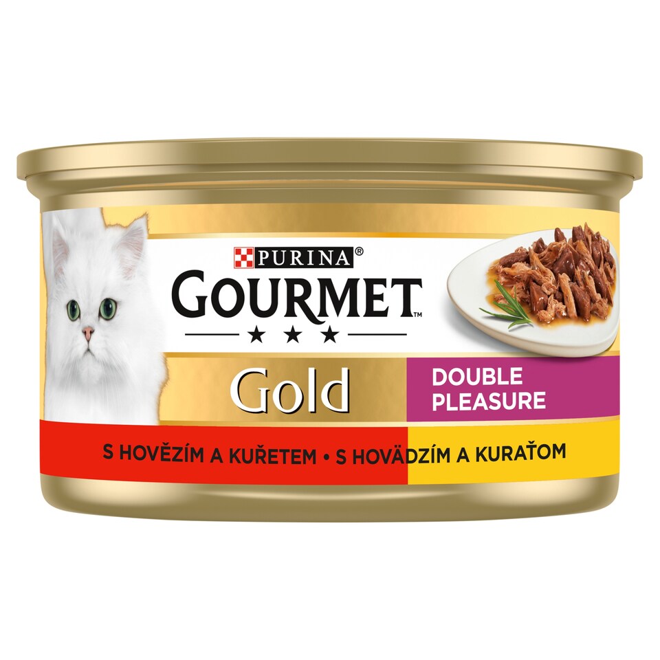 image 1 of Gourmet Gold Canned Food for Cats Beef, Chicken 85 g