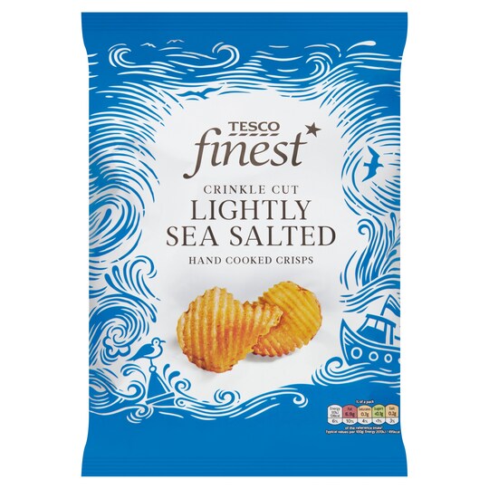 Tesco Finest Lightly Sea Salted Crinkle Cut Crisps 150G Tesco Groceries