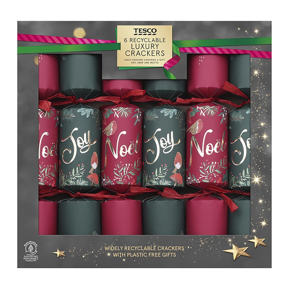 T. Luxury Joy & Noel Crackers 6pk