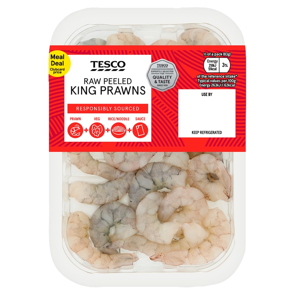 Tesco Raw King Prawns 165g