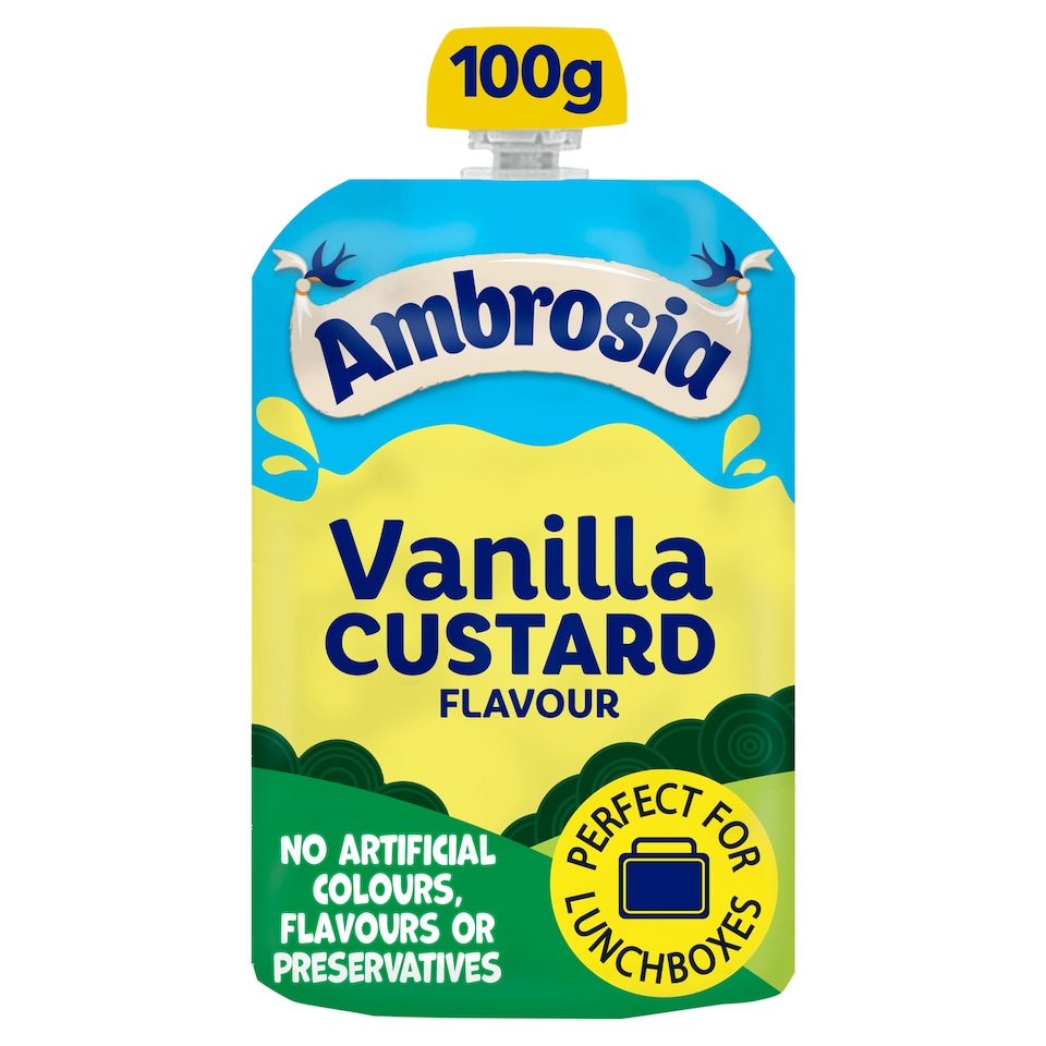 image 1 of Ambrosia Vanilla Custard Dessert Snack Pouch 100g