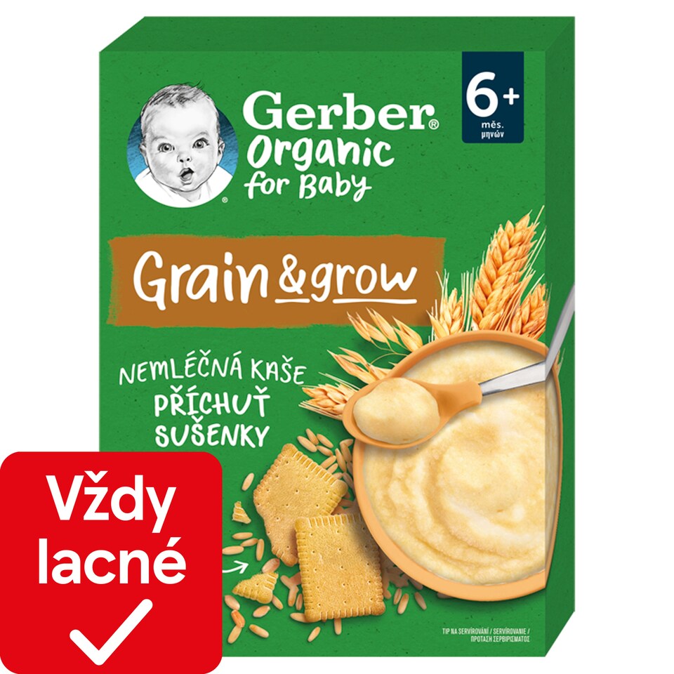 GERBER Organic nemliečna kaša s príchuťou sušienky 200 g