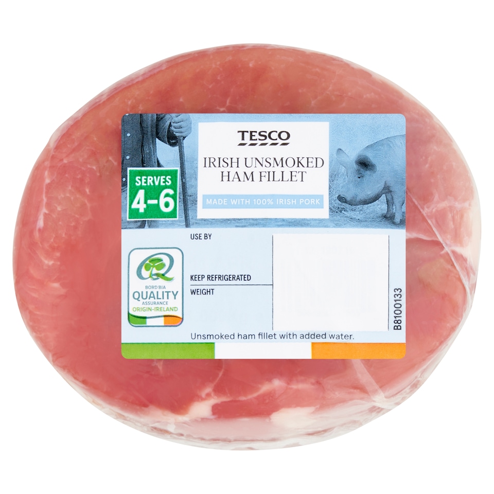 Tesco Irish Unsmoked Ham Fillet 1Kg