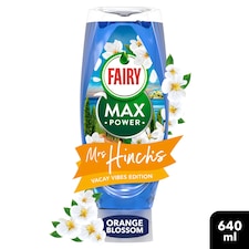 Fairy Max Power Mrs Hinchs Vacay Vibes Orange Blossom & Coastal Cypress Washing Up Liquid 640ML