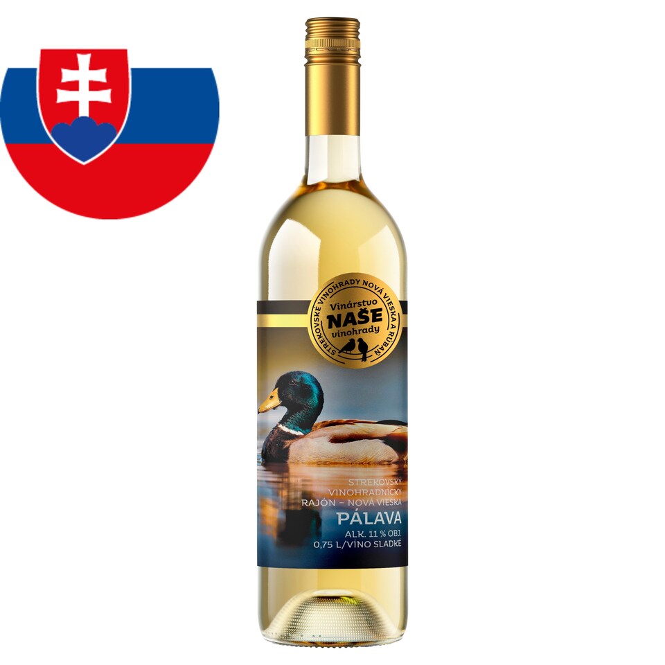Naše Vinohrady Pálava D.S.C. akostné odrodové víno polosladké 0,75 l