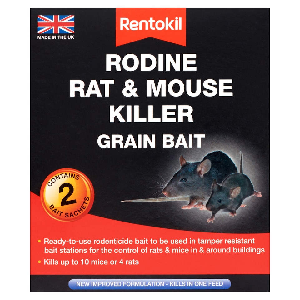 Rentokil Rodine Rat & Mouse Killer Sachet 2 Pack
