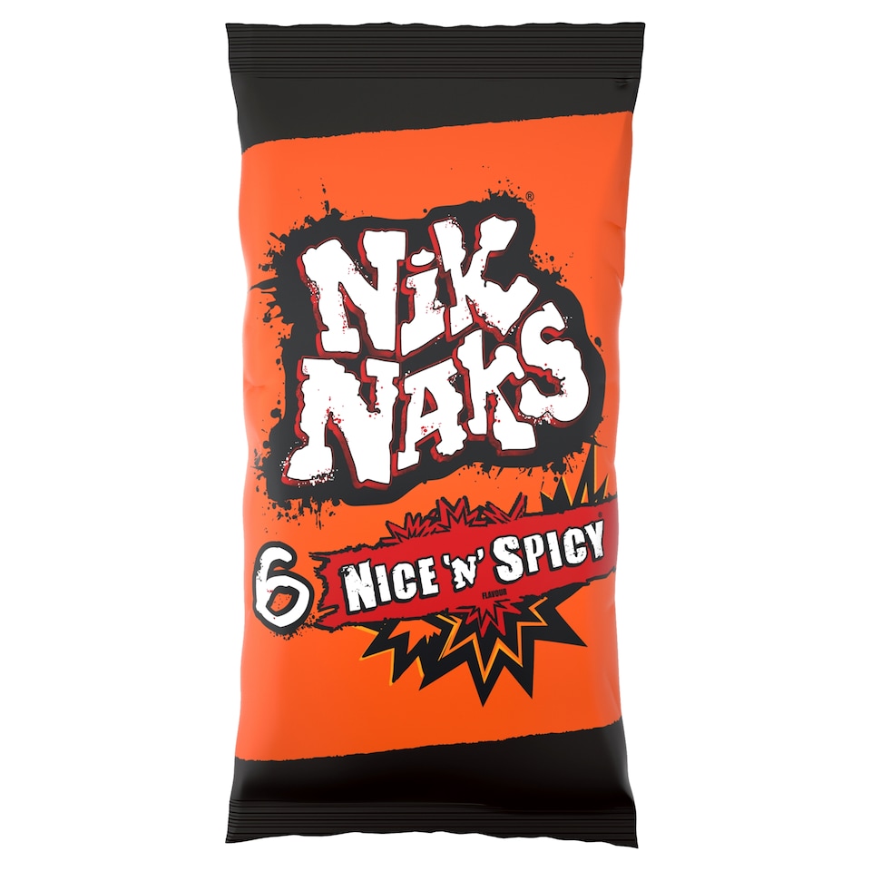 image 1 of Nik Naks Nice & Spicy Corn Snacks 6X20g