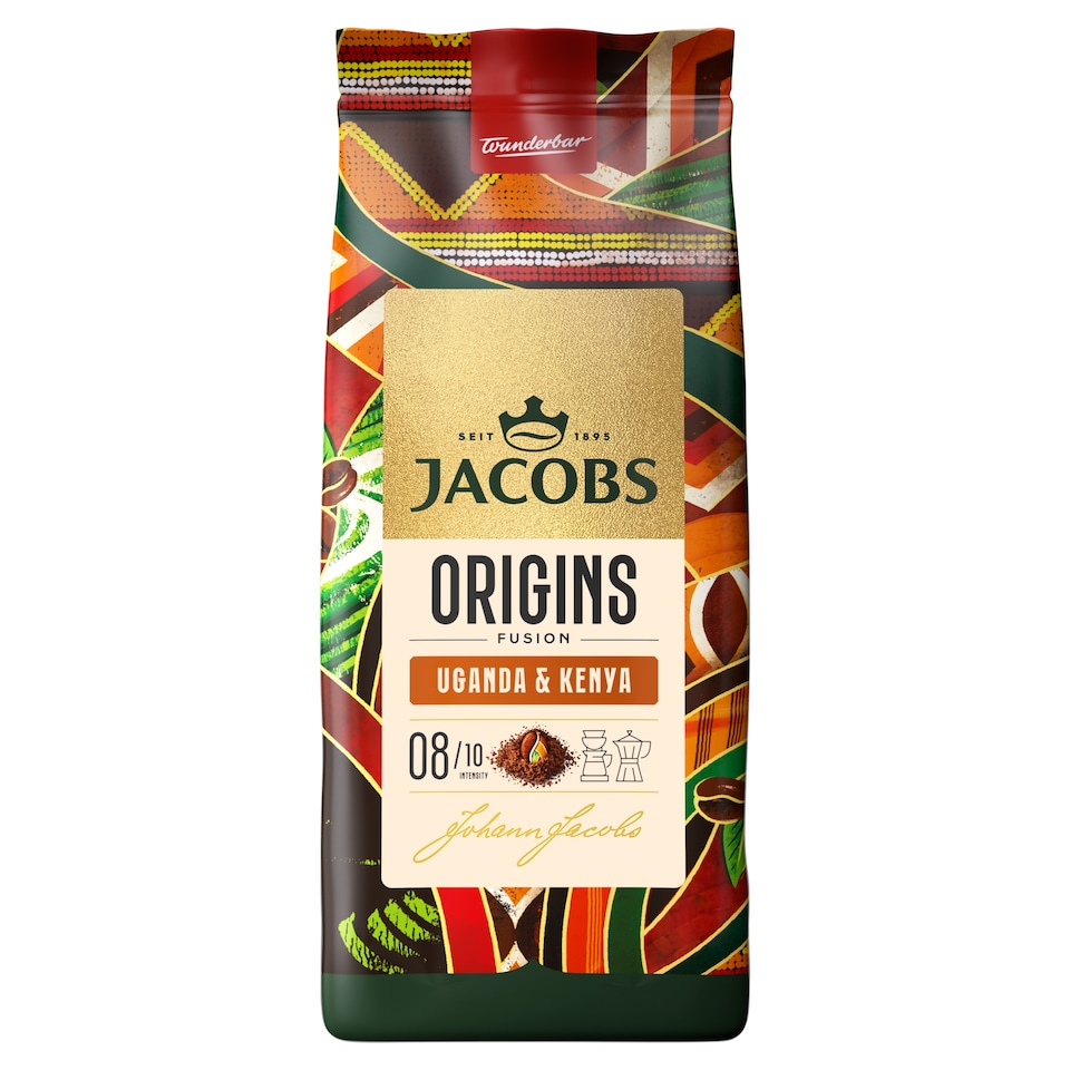 Jacobs Origins Fusion Uganda & Kenya Roasted Ground Coffee 200g