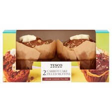 Tesco Easter 2 Pack Carrot Cake Filled Muffins