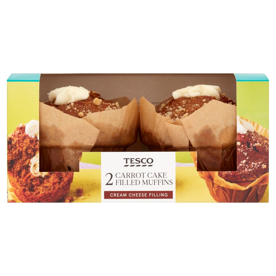 Tesco Easter 2 Pack Carrot Cake Filled Muffins