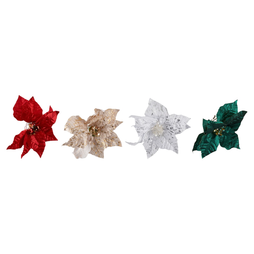 Mobil Digital mikulásvirág csattal dekoráció 22 cm