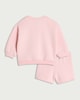 image 2 of Nirvana Cotton Rich Sweatshirt and Shorts Set in Pink