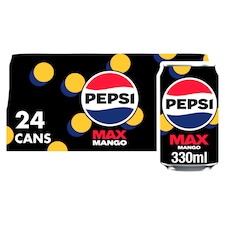 Pepsi Max No Sugar Mango 24 X 330Ml