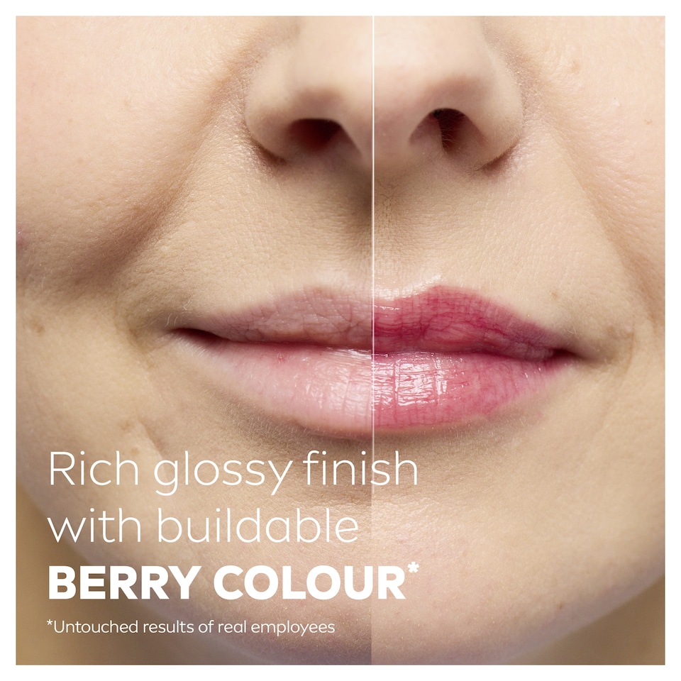 image 1 of NIVEA Glowy Lip Balm Tube Berry SPF30 with Hyaluronic Acid 10ml